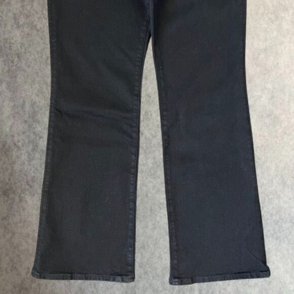 Madewell Jeans Black Mid Rise Kick Out Stretch Denim Womens Size 34 (tag 32) NEW - Picture 4 of 15
